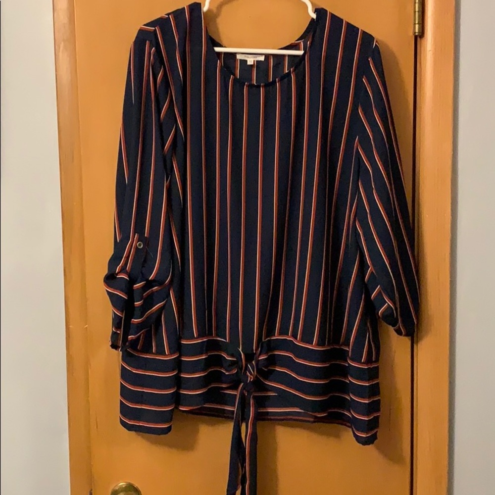 Maurices striped red white and blue shirt